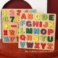 Rompecabezas alfabeto de madera de madera Rompecabezas